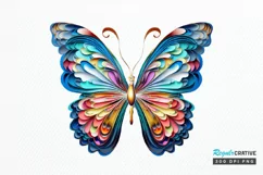 Butterfly Layered Paper Art PNG Clipart Product Image 1