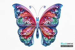 Butterfly Layered Paper Art PNG Clipart Product Image 1
