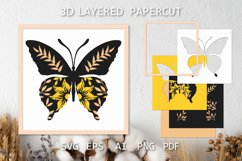 Butterfly Layered paper cutting SVG Butterfly decoration 3D