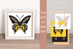 Butterfly Layered paper cutting SVG Butterfly decoration 3D