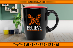 Believe Butterfly Leukemia Cancer Awareness SVG Product Image 3