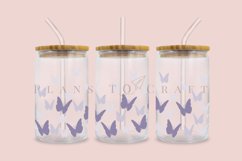 butterfly libbey beer can glass full wrap svg presized template for 16oz and 20oz glass for Cricut Silhouette and sublimation