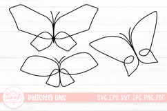Butterfly Line Clipart SVG Cut File Product Image 1