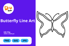 Butterfly Line Art Product Image 1