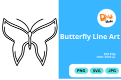 Butterfly Line Art Product Image 1