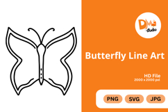 Butterfly Line Art Product Image 1