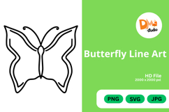 Butterfly Line Art Product Image 1