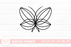 Butterfly Zentangle SVG Cut File | Butterfly Lineart Product Image 1