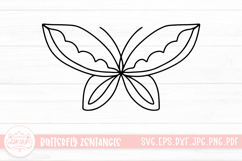 Butterfly Zentangle SVG Cut File | Butterfly Lineart Product Image 1