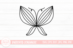 Butterfly Zentangle SVG Cut File | Butterfly Lineart Product Image 1