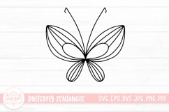 Butterfly Zentangle SVG Cut File | Butterfly Lineart Product Image 1