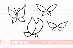 Simple Butterfly Line Art SVG Laser Cut File Product Image 1