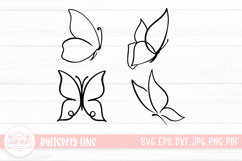 Butterfly Doodle LineArt Clipart Bundle Product Image 3