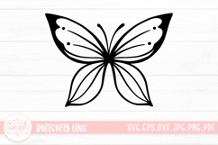 Beautiful Butterfly Line Art SVG Cut File Product Image 1