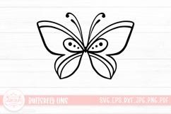 Beautiful Butterfly Line Art SVG Cut File Product Image 1