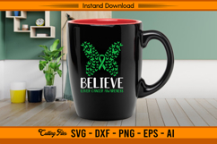Believe Butterfly Liver Cancer Awareness SVG Design Product Image 3