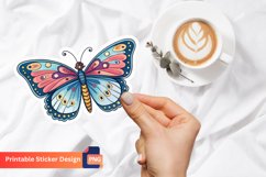 Butterfly Magical Sticker, Butterfly Fantasy Art Sticker Product Image 1