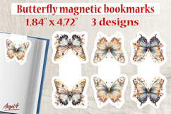 Butterfly magnetic bookmark Bouquet of flowers Print and cut Product Image 1