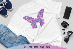 Colorful Butterfly Mandala SVG Product Image 1
