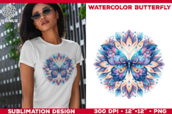 Watercolor Mandala Butterfly Sublimation Designs Bundle Product Image 5