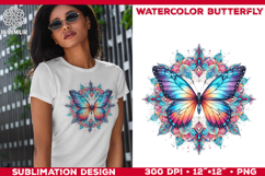 Watercolor Mandala Butterfly Sublimation Designs Bundle Product Image 11