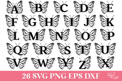 Butterfly Monogram SVG Alphabet Product Image 2