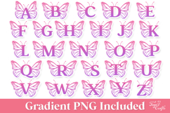 Butterfly Monogram SVG Alphabet Product Image 4