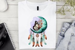 Butterfly Moon Vintage Butterfly Sublimation PNG Product Image 2