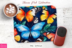 Butterfly Sublimation|Flower Mouse Pad Sublimation Product Image 1