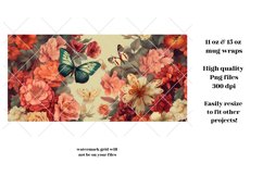 Butterfly Mug Wrap Png Vintage Butterfly Sublimation Mug