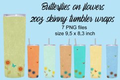 designs for tumblers with flowers and butterflies