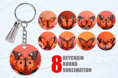Butterfly on Spring Keychain | Keyring Product Image 1
