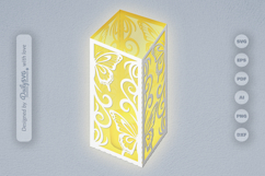 Butterfly Ornament Lantern Paper Cut SVG Product Image 2
