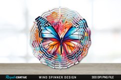 Butterfly Wind Spinner Sublimation PNG Design Product Image 1
