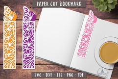 Butterfly Paper Cut Layered Bookmark SVG 