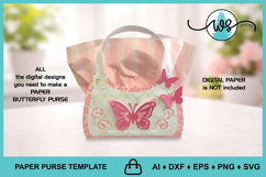 Butterfly Paper Purse SVG 3D Gift Bag Template Product Image 4