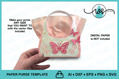Butterfly Paper Purse SVG 3D Gift Bag Template Product Image 2