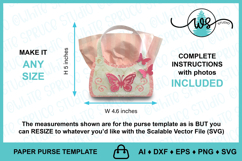Butterfly Paper Purse SVG 3D Gift Bag Template Product Image 3