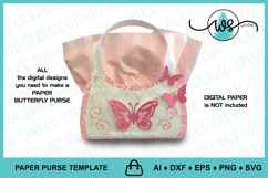 Butterfly Paper Purse SVG 3D Gift Bag Template Product Image 5