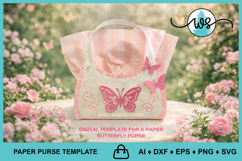 Butterfly Paper Purse SVG 3D Gift Bag Template Product Image 1