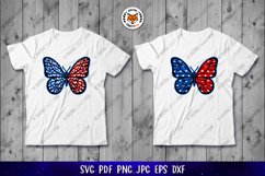 Patriotic Butterfly Paper Cut SVG, 3D USA Flag Butterfly Product Image 9