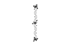 Butterfly pattern art illustration black element isolated Product Image 1