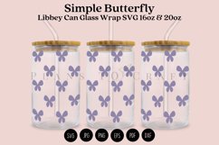 butterfly pattern libbey beer can glass full wrap svg presized template for 16oz and 20oz glass for Cricut Silhouette and sublimation