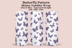 butterfly pattern skinny tumbler sublimation design for 20oz and 30oz skinny tumbler sublimation wrap