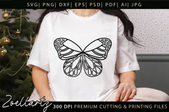 Butterfly SVG PNG EPS Breast Cancer Awareness SVG For Cricut Product Image 2
