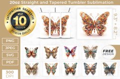 3D 20oz Butterfly Tumblers Sublimation Product Image 1