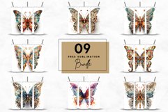 3D 20oz Butterfly Tumblers Sublimation Product Image 3