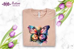 Butterfly PNG Watercolor Sublimation Design Bundle 