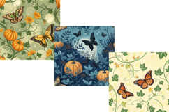 butterfly pumpkin vine, monarch migration design, nature garden background, delicate flight art, golden hour pattern, autumn insect art, pollinator garden design, magic hour background, bokeh effect paper, wildlife autumn art