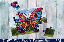 Beautiful butterflies| Floral Sublimation Puzzle Design Product Image 1